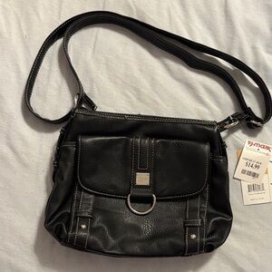 Black Leather Crossbody Bag